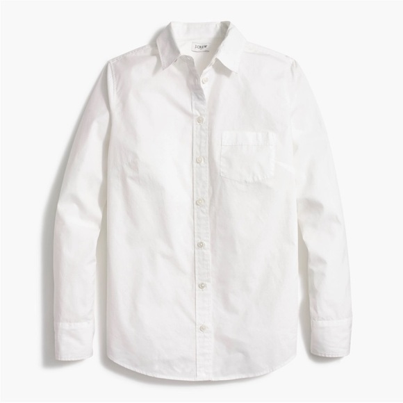 NWT J. Crew Button-up cotton poplin shirt in signature fit XL missing button - Picture 3 of 9